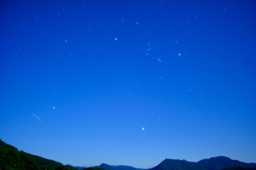 Naklejka premium Winter triangle, Orion, Sep 11, 2011 