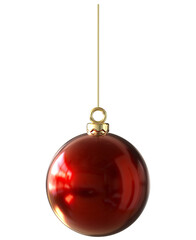Christmas bulb on transparent background 3d rendering illustration