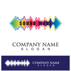 Sound waves vector illustration