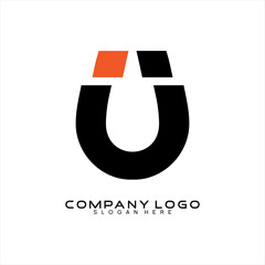 Logo Design For Magnet Company. The concept of the letter U. Clean And Simple.