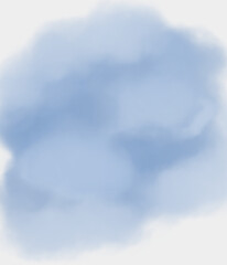 white and blue cumulus clouds on white background for presentations and billboards