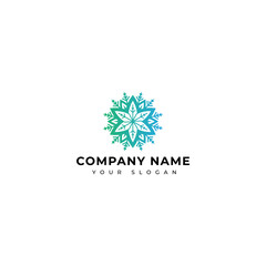 snowflake logo vector design template
