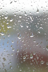 water drops on window