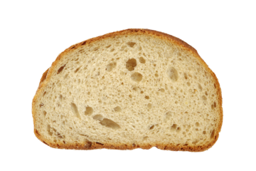 Slice of bread  isolated on transparency photo png file 