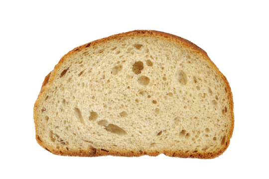 Slice of bread  isolated on transparency photo png file 