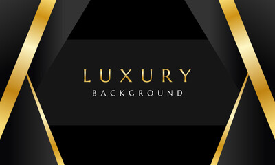 Abstract black and gold geometric background. Applicable for Presentation, Covers, Placards, Posters and Banner