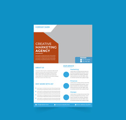 Corporate business digital marketing agency flyer design and brochure cover template