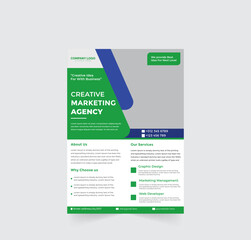 Corporate business digital marketing agency flyer design and brochure cover template