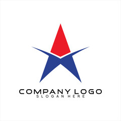 Obraz premium Vector logo design star with triangle.