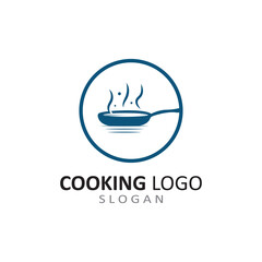 utensils logo for cooking with concept vector template