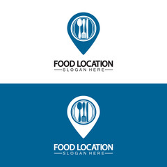Food Location Logo Design Template