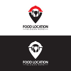 Food Location Logo Design Template