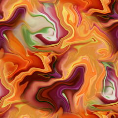 Seamless pattern with liquid and fluid marble texture, colourful paint, mix colors, abstract background.