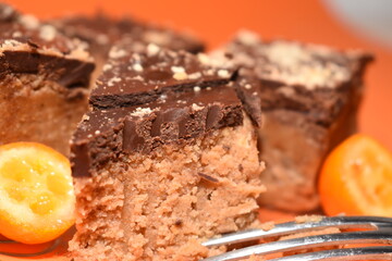 chocolate cake with orange