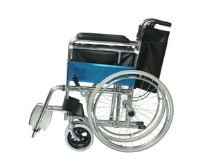 Folding wheelchair (with clipping path) isolated on white background