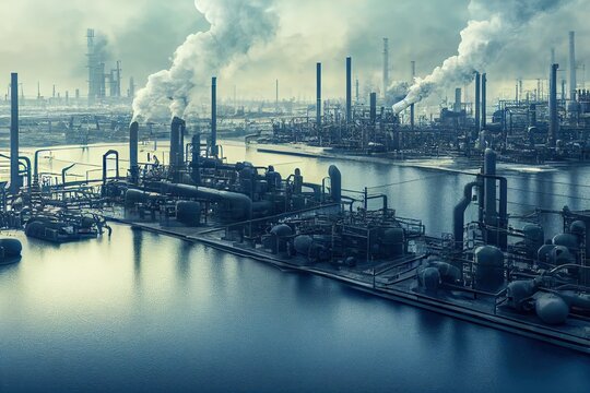 Dystopian petrochemical plant