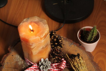 incense and a candle concept in a room