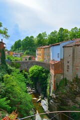 Fototapeta na wymiar landscape of Loro Ciuffenna, ancient village located in Valdarno, Arezzo in Tuscany Italy
