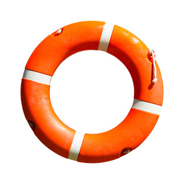 A lifebuoy (ring buoy), isolated on white background