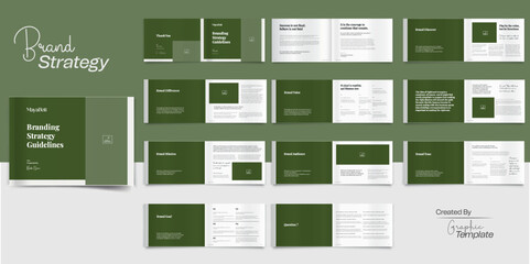 Landscape Brand Strategy Template Brand Identity Guidelines Brochure Brand Guideline Design