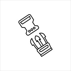 buckle icon. backpack buckle vector. vector illustration