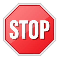 Stop sign icon transparent background
