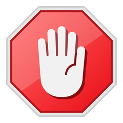 Stop sign icon transparent background