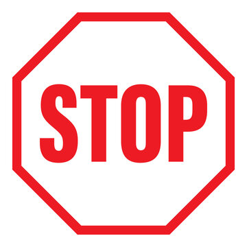 Stop sign icon transparent background
