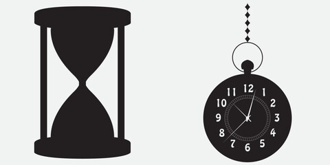 illustration of hourglass - obrazy, fototapety, plakaty