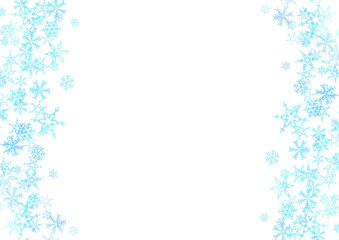 雪の結晶の背景フレーム