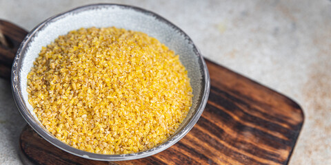 bulgur grain raw crop food healthy meal food snack diet on the table copy space food background