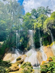 La première cascade du parc El Nicho