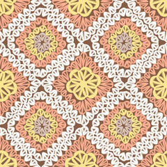 Granny Square Crochet Seamless Pattern - 532498879