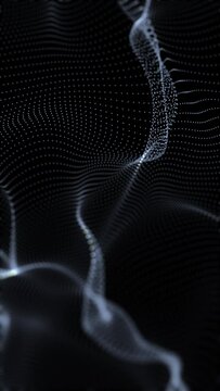 Data Technology Particles Mesh Background Vertical Video Loop