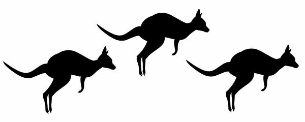 silhouette of a kangaroo