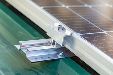 Solar Panel Mounting Bracket - obrazy, fototapety, plakaty