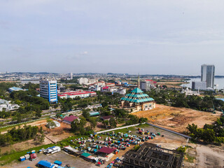 The landscape of the Batam Center area seen from a height. In this area there is the Batam City...