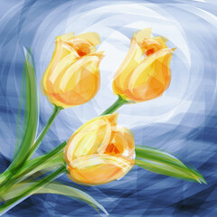yellow tulips