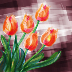 orange tulips