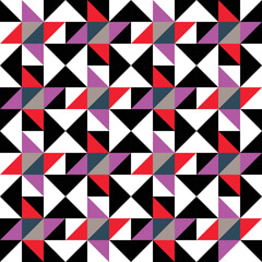 Patchwork star geometric seamless pattern
