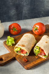 Homemade Bacon Lettuce Tomato BLT Wrap