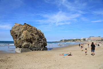 biarritz playa costa verano francia 4M0A3793-as22 - obrazy, fototapety, plakaty