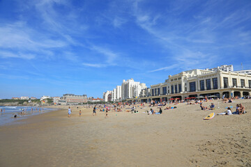 biarritz playa costa verano francia 4M0A3800-as22 - obrazy, fototapety, plakaty