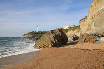 biarritz playa costa verano francia 4M0A3820-as22 - obrazy, fototapety, plakaty