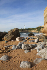 biarritz playa costa verano francia 4M0A3838-as22 - obrazy, fototapety, plakaty