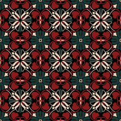 Seamless pattern decorative, flower pattern in vintage mandala style for tattoos, fabrics or decorations and more	