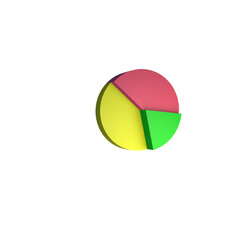 Fototapeta premium pie chart 3d icon 