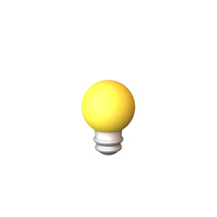 light bulb on white idea 