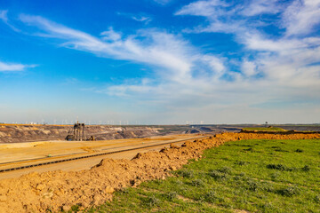 Obraz premium Tagebau, Gartzweiler, Leuna, Braunkohletagebau