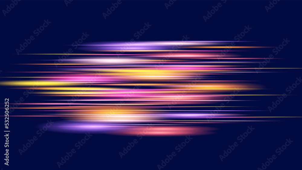 Wall mural modern abstract high-speed motion effect. futuristic dynamic motion technology. motion pattern for b